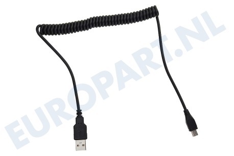 Ricatech 20091304 USB Kabel Mini USB, Spiraal, Max. 100cm
