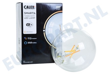 Calex 429036 Smart LED Filament Clear Globelamp E27 Dimbaar