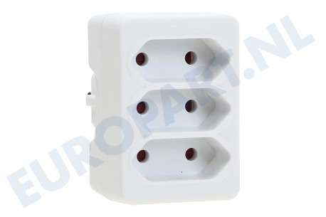Elektra 5440360 Stekker 1700W 3x max 2.5A/250V wit