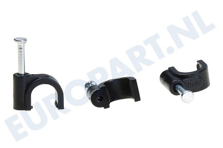 Q-Link 5421316 Clip 7mm VMVL + coax 12 zwart 20 stuks
