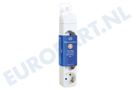 Elektra 41132 Tafelcontactdoos 4V Wit Monteerbaar