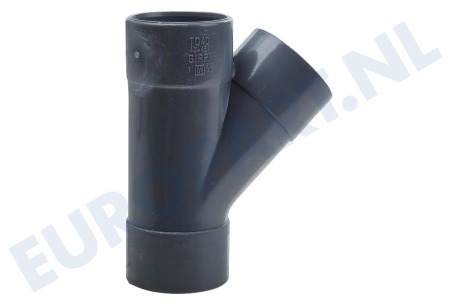 Sanitair 622204 T-stuk PVC 40mm 45 gr. 3x lijm