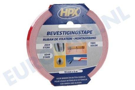 HPX DS1905 DS1905 Bevestigingstape Dubbelzijdig 19mm x 5m