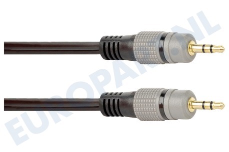 Medion Jack Kabel 2x 3.5mm Stereo Male, 2.5 meter, Verguld