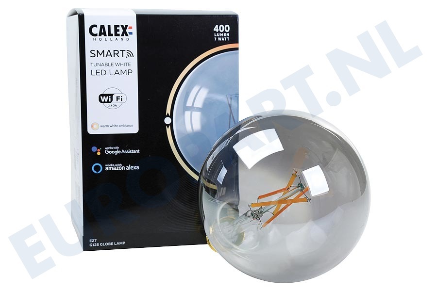Calex 429108 Smart LED Filament Rustic Smokey Globelamp E27 Dimbaar