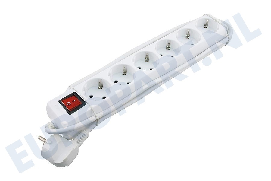Universeel 5520210 Tafelcontactdoos 3x1mm2 2300W 10A RA wit 1,5M