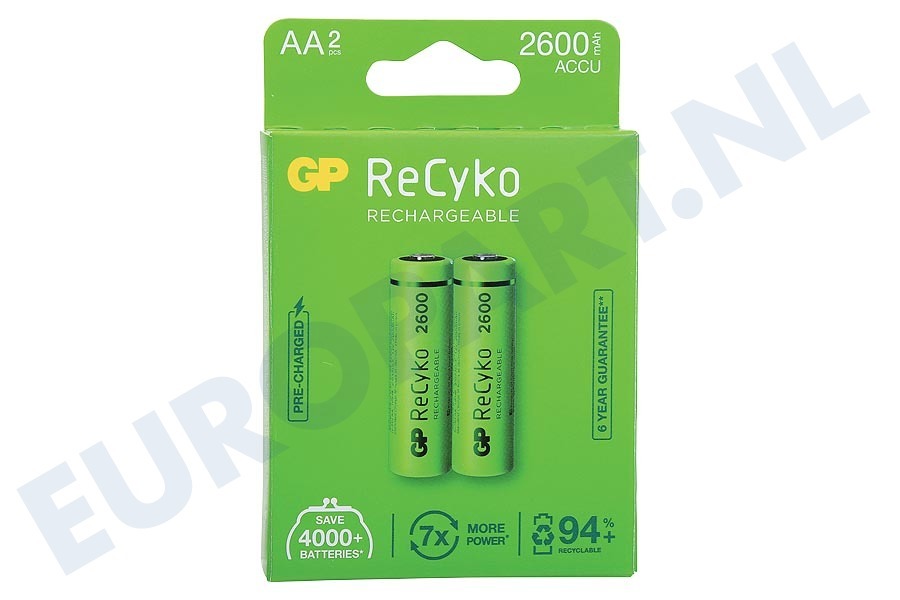 GP 120270AAHCE-C2 LR6 ReCyko+ AA 2600 - 2 oplaadbare batterijen