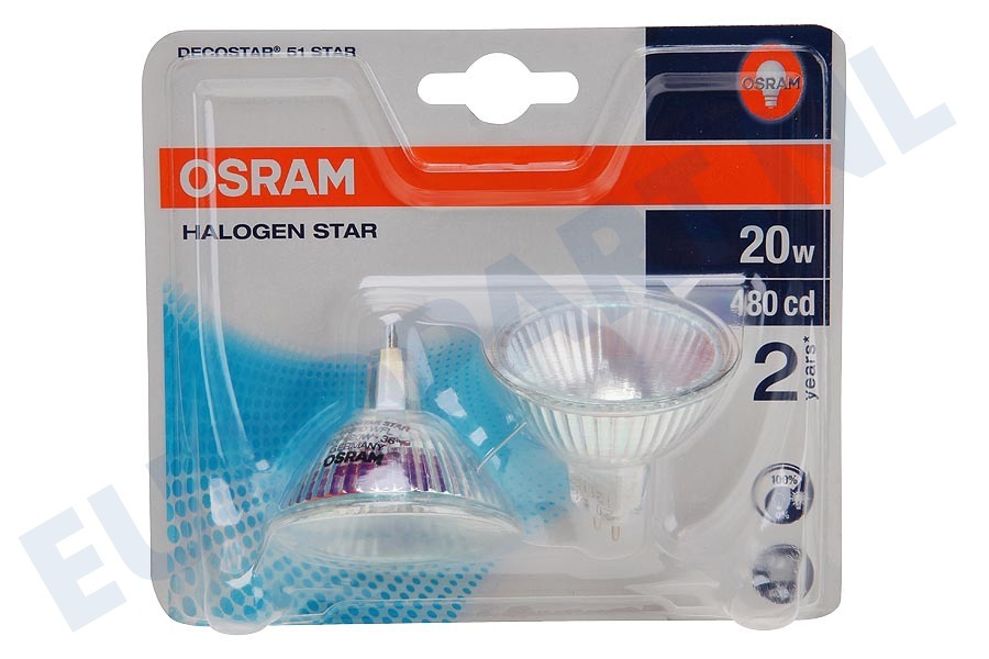 Osram 4008321200389 Halogeenlamp Decostar51 Star reflector