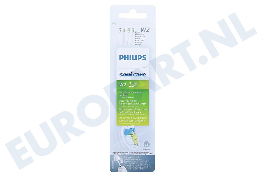 Philips HX6064/07 HX6064/10 Tandenborstelset W2 Optimal White, 4 stuks