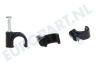 Q-Link 5421316 Clip 7mm VMVL + coax 12 zwart 20 stuks