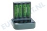 GP 130M451CD270AAC4 M451 USB Batterijlader Dockingstation Recyko 4x AA 2600mAh