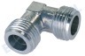 Bauknecht C00024370 Knie 1/2" haaks -chroom-