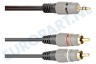 Universeel BMG211 Jack 3.5mm Stereo Male - 2x Tulp RCA Male, 1.5 Meter