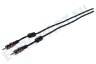 BlackBerry BMM201 Jack Kabel 2x 3.5mm Stereo Male, 1.5 meter, Verguld
