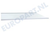 KitchenAid 480132101134 Koelkast Glasplaat 490x320mm met strip geschikt voor o.a. WBE3413AS, WTE3111W