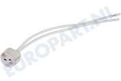 Elektra 10020957  Lamphouder G5.3 laag wit porselein geschikt voor o.a. Fitting voor halogeen