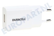 Duracell  DRACUSB1W-EU Single USB Lader 5V/1A geschikt voor o.a. Universeel gebruik
