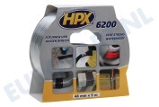 HPX  CB5005 6200 Pantsertape Repair Zilver 48mm x 5m geschikt voor o.a. Duct Tape, 48mm x 5 meter