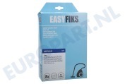 Elektra 9002560598 Stofzuiger Stofzuigerzak S-BAG Micro Fleece 8 stuks Nw Stijl geschikt voor o.a. Oxygen Smartvac E201B