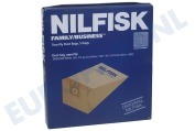 Nilfisk 82222900 Stofzuiger Stofzuigerzak 14,0LTR CDB3020 GD2000 geschikt voor o.a. Family/Business  CDB3050