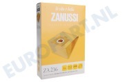 Sorma 9001664615 Stofzuiger Stofzuigerzak ZA236, 5 stuks, papier geschikt voor o.a. ZAN3300, ZAN3319, ZAN3342