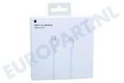 Apple  AP-MQGH2 Apple USB-C naar Lightning geschikt voor o.a. Apple 8-pin Lightning connector