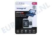 Integral  INMSDX128G-100/90V30 UltimaPro High Speed Micro SDXC Class 10 128GB geschikt voor o.a. Micro SDHC card 128GB