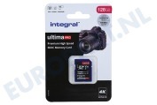 Integral INSDX128G-100/90V30 V30 UltimaPro X2 SDXC Memory Card 128GB geschikt voor o.a. V30 SDXC card 128GB 100MB/s