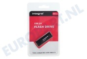 Integral INFD64GBBLK3.0  Memory stick 64GB USB Flash Drive Zwart geschikt voor o.a. USB 3.0