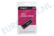 Integral INFD128GBBLK3.0  Memory stick 128GB USB Flash Drive Zwart geschikt voor o.a. USB 3.0