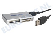 Integral INCRMULTIRP  Cardreader Externe kaartlezer USB2.0 geschikt voor o.a. All in 1, SD,SDHC,MicroSD