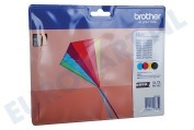 Brother LC1100HYVALBP LC-1100HY-Multipack Brother printer Inktcartridge LC-1100 Multipack BK/BK/C/M/Y geschikt voor o.a. DCP-6690CW, MFC-5890CN, MFC-5895CW
