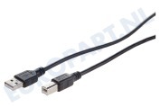 Universeel  USB Aansluitkabel 2.0 A Male - USB 2.0 B Male, 5.0 Meter geschikt voor o.a. 5.0 Meter