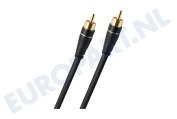 Oehlbach  D1C33164 Excellence Subwoofer Cinch kabel, 10 Meter geschikt voor o.a. Vergulde connectoren, 10 meter