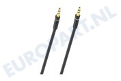 Oehlbach  D1C33182 Excellence Stereo-Audio Kabel, 3,5mm Jack, 1 Meter geschikt voor o.a. Vergulde connectoren, 1 meter