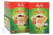 Melitta  6627300 Koffiefilter bruin 100, 40 stuks geschikt voor o.a. Aromaboy